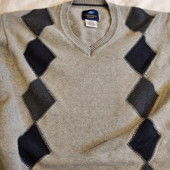 International Waters Men's Sweater, Black Gray, XL - Picture 10 of 10
